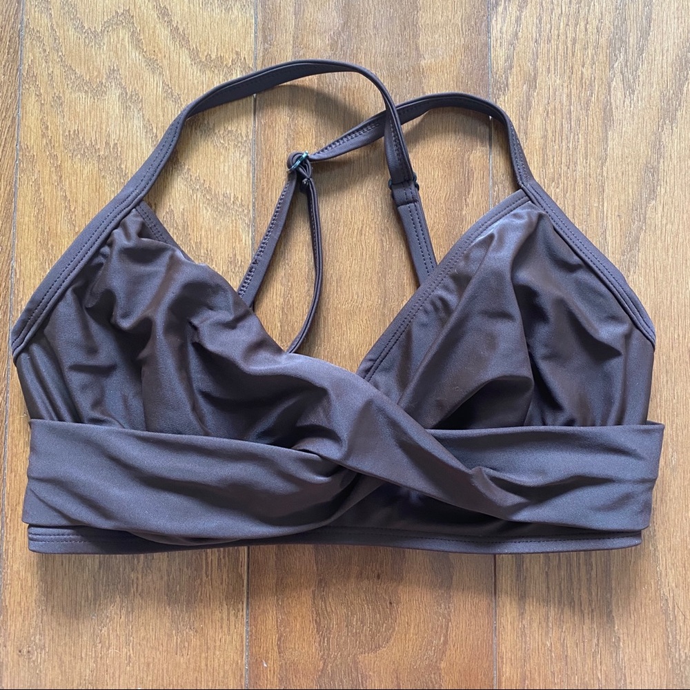 Athleta Brown Twister Top Bikini Top